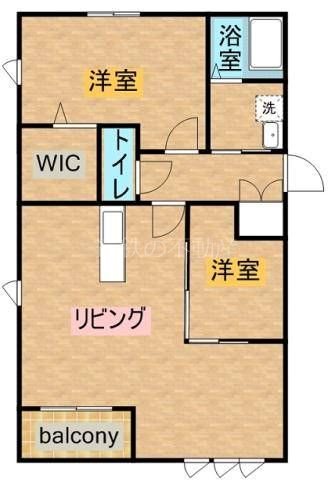 エコライフ長鶴 201号室 間取り