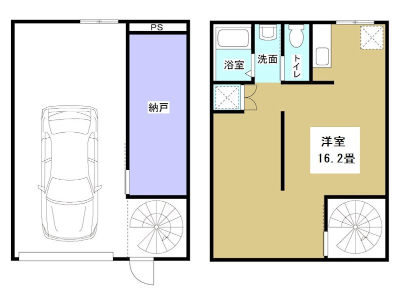R1 FUKUROI GLB 01号室 間取り