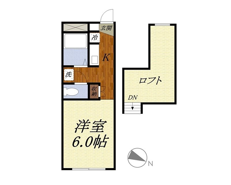 カーサ・フィオーレ 105号室 間取り