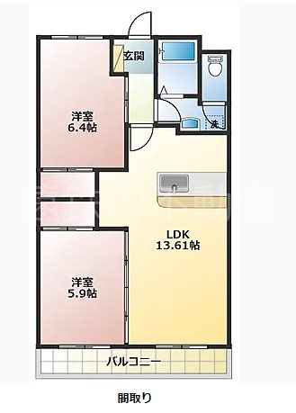 サンパティークK 105号室 間取り