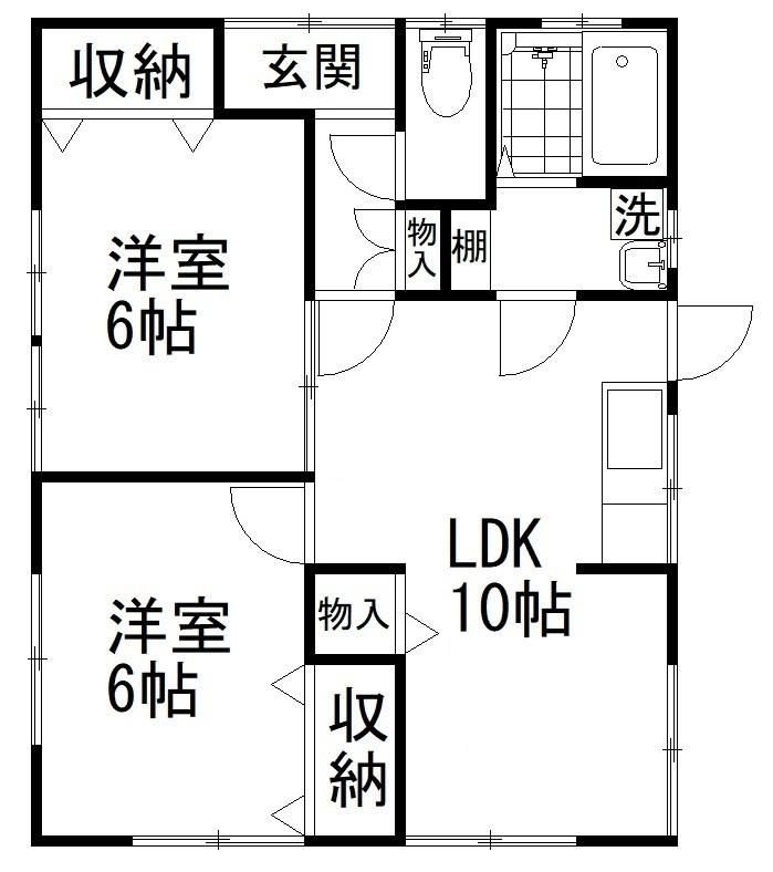 粂田貸家 間取り