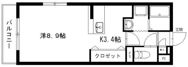 バロンウィズⅡ 203号室 間取り