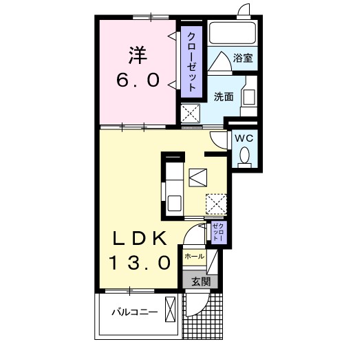 メゾン・ド・ミニョンⅡ 102号室 間取り