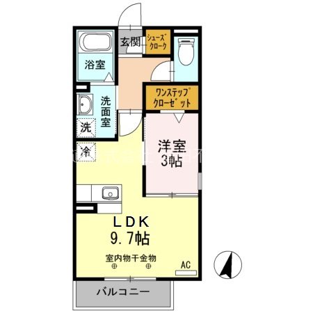 弐番館 301号室 間取り