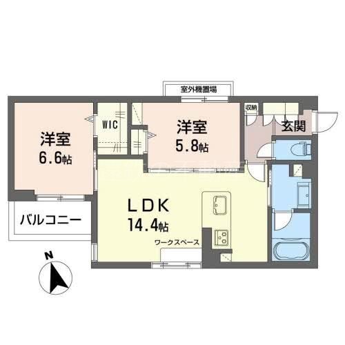 ＭＡＬＩＮＯ　ＧＡＲＤＥＮ 303号室 間取り