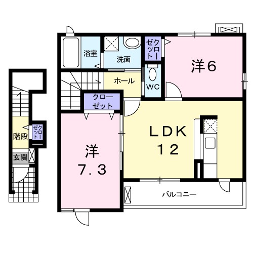 ヴィラ・ノース 202号室 間取り