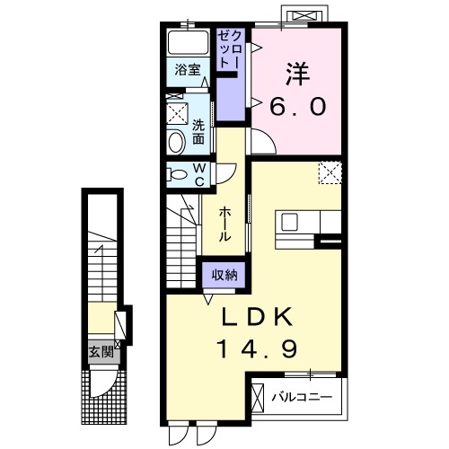 エイコー 202号室 間取り