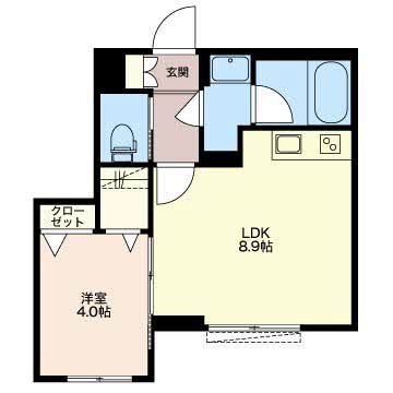 グレイスリー御厨 103号室 間取り