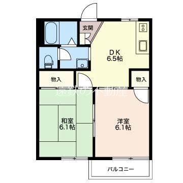 フレグランス北門 103号室 間取り