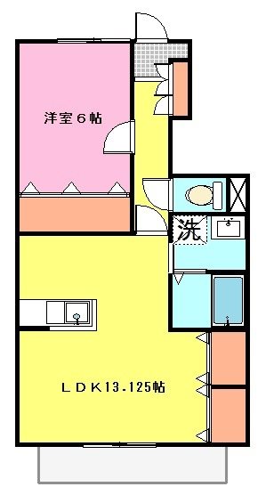 メモリーハイツ 103号室 間取り