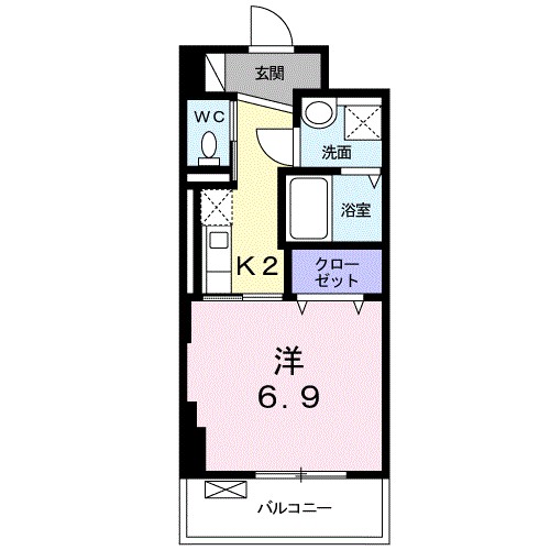 パークサイド K 402号室 間取り