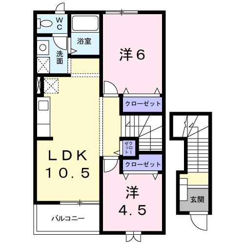 アプリコット・トゥリー 202号室 間取り