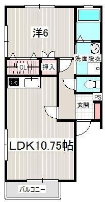 キャパシティハウス Ａ202号室 間取り
