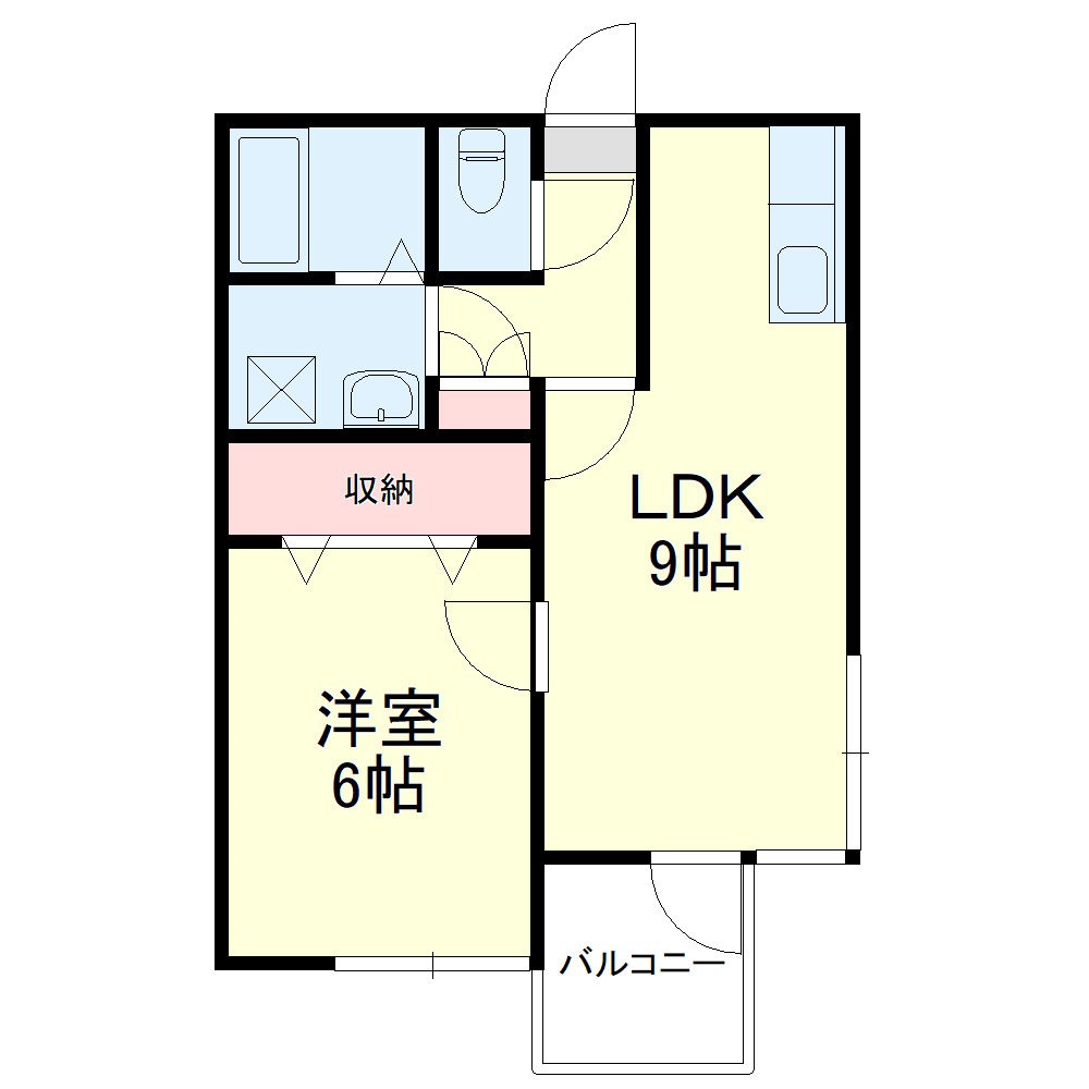 半田ビレッジ4号棟 101号室 間取り