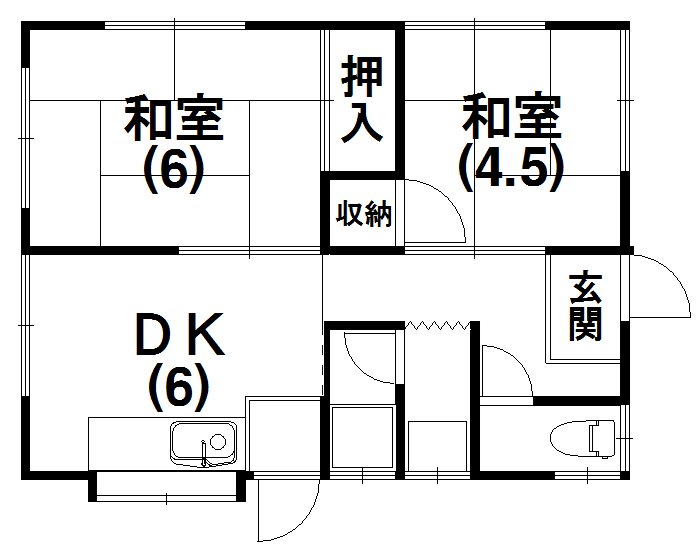 葵東3丁目貸家  間取り