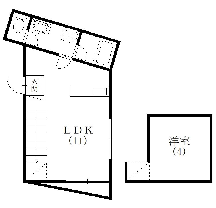 ル・ブルー半田山 201号室 間取り