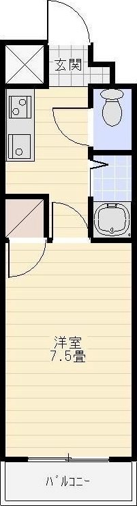 ドムスQ 204号室 間取り