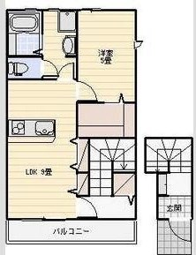 LOTUS坪井 205号室 間取り