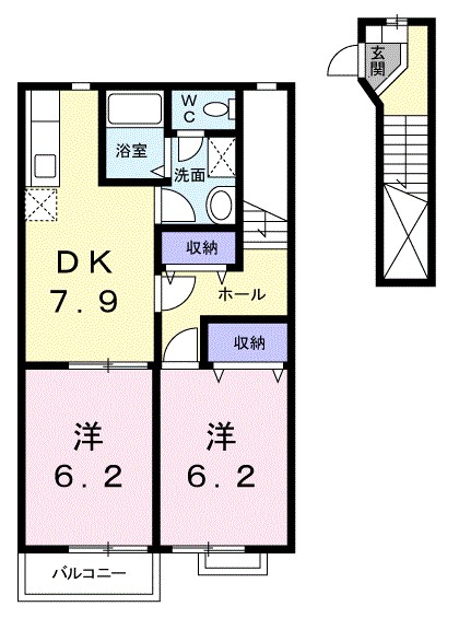 シルキー２１ 202号室 間取り