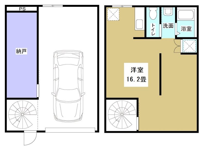 R1 FUKUROI GLB 02号室 間取り