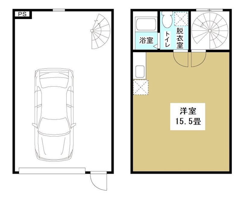 R1 FUKUROI GLB 03号室 間取り