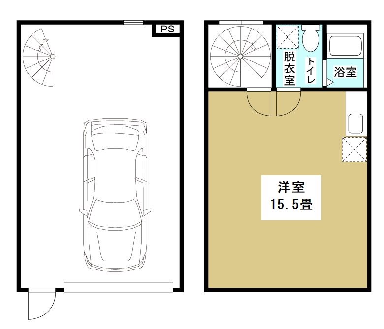 R1 FUKUROI GLB 04号室 間取り