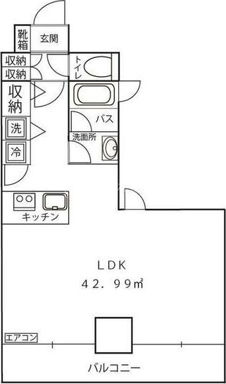 TERZO 305号室 間取り