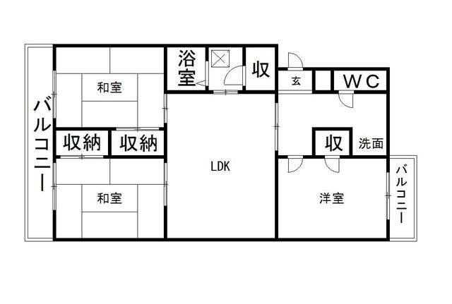 ニューハイツ藤C棟 102号室 間取り