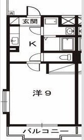 Ｒａｓｐｉｎｉ 205号室 間取り