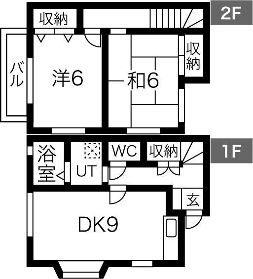 エスフォルテ中郡 II号室 間取り