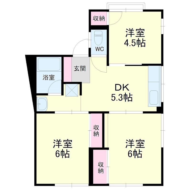 シティハイム初馬 201号室 間取り