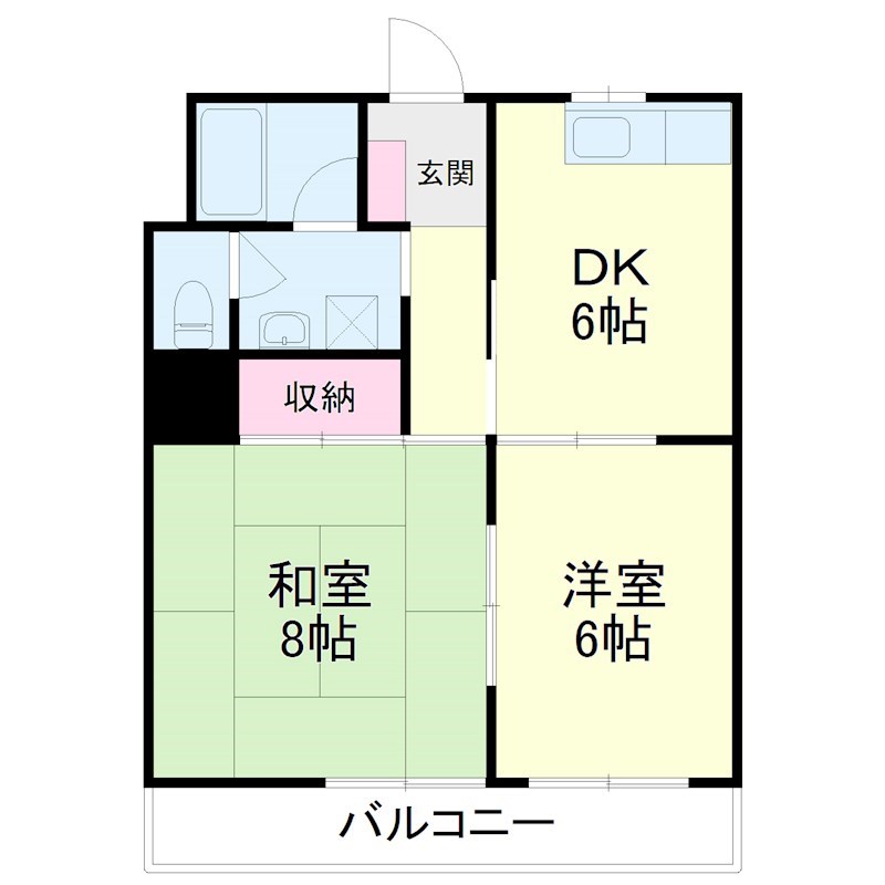 サンシャイン天王Ⅱ 403号室 間取り