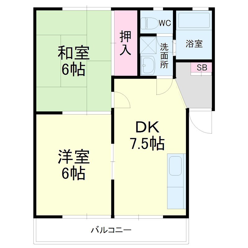 コーポゆあーず 105号室 間取り