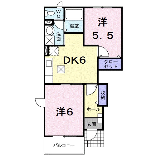 ボヌール 101号室 間取り
