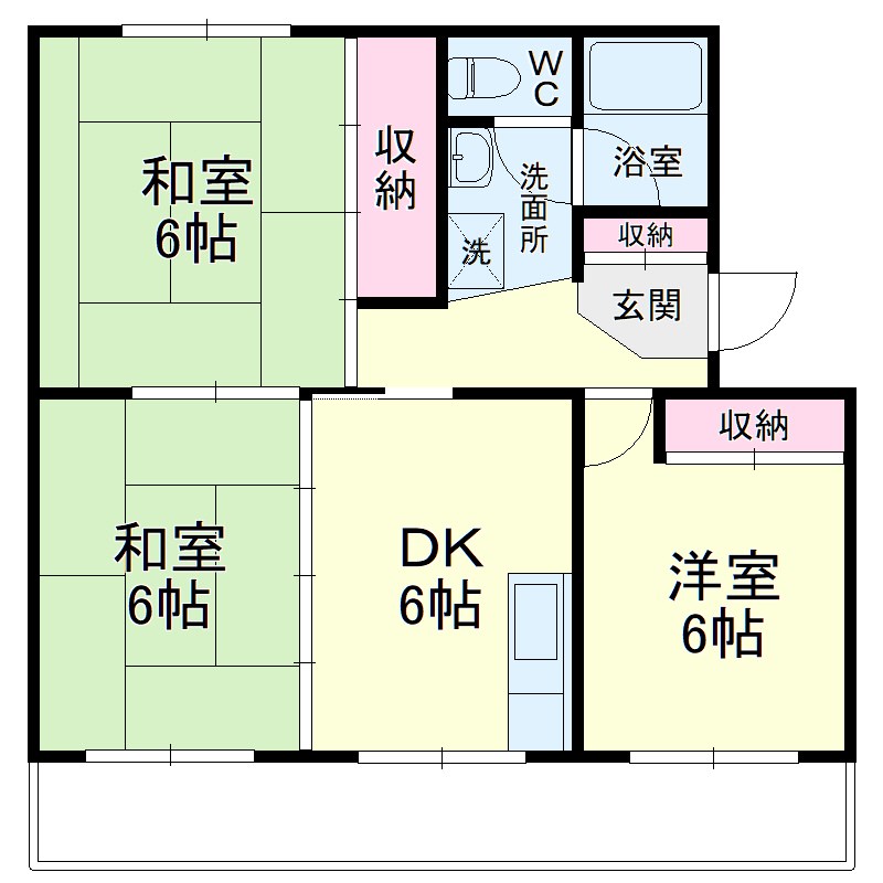 サンハイツ四ッ池A 203号室 間取り