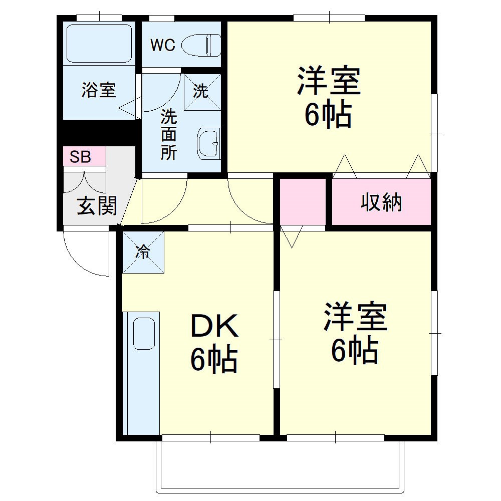 クラウンハイツN 203号室 間取り