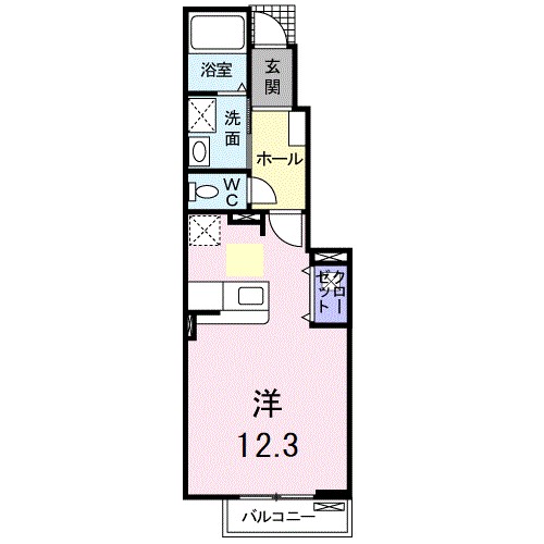インペリアル　ボヌール 103号室 間取り