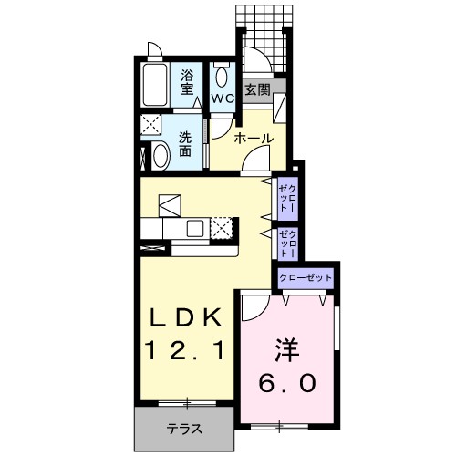 メゾン・ドゥ・アベェニールＢ 101号室 間取り