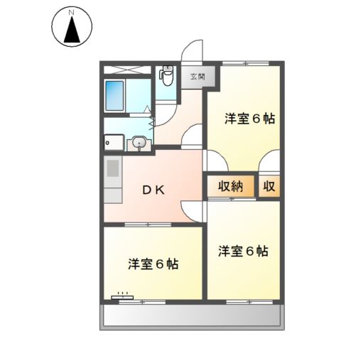 メゾンドソレイユⅠ 間取り