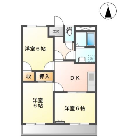 メゾンドソレイユⅡ 間取り