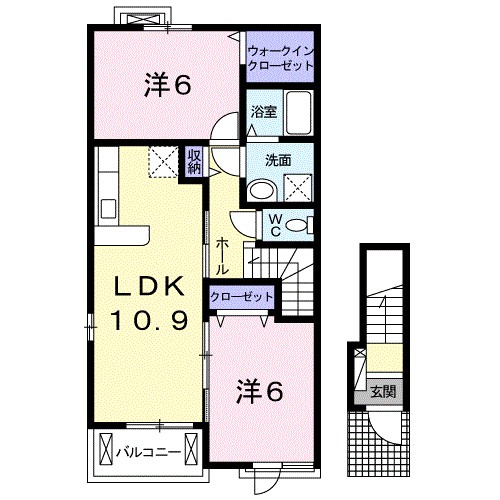 ジュノスＡ 201号室 間取り