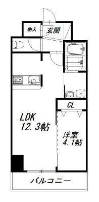 M's ドリームⅩ 603号室 間取り