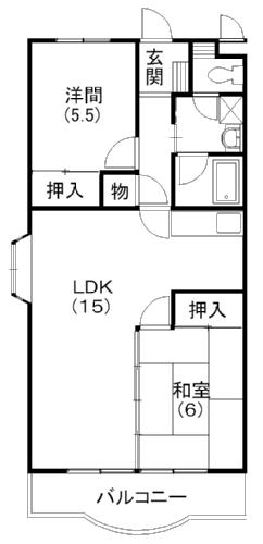 コンフォートシティFUKUROI 303号室 間取り