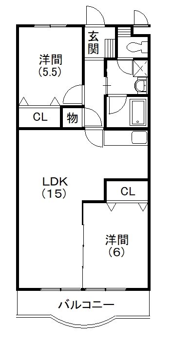 コンフォートシティFUKUROI 402号室 間取り