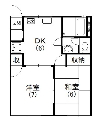 サンコーポ松葉 A101号室 間取り