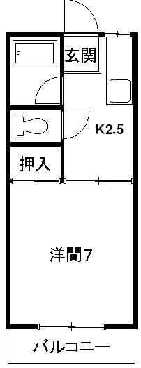 ドルフ向平 203号室 間取り