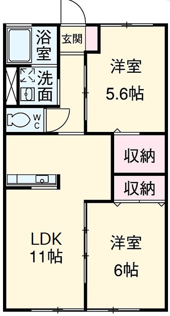 サンライトEYハイム 102号室 間取り