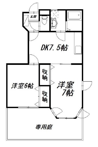 VILLA AMITY D 101号室 間取り