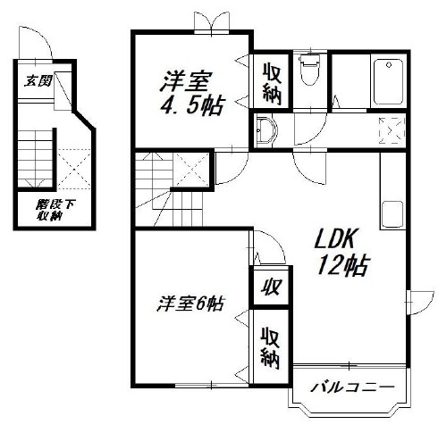 VILLA AMITY D 201号室 間取り