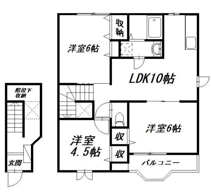 VILLA AMITY G 202号室 間取り